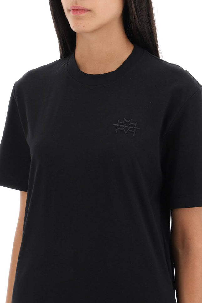 'monforte' t-shirt with tonal logo embroidery