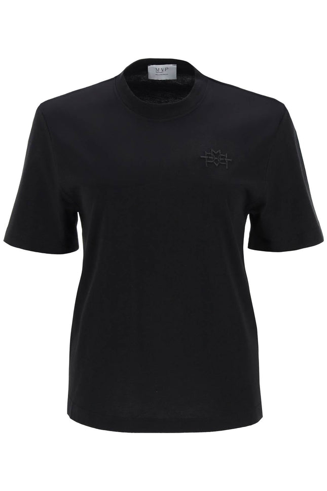 'monforte' t-shirt with tonal logo embroidery