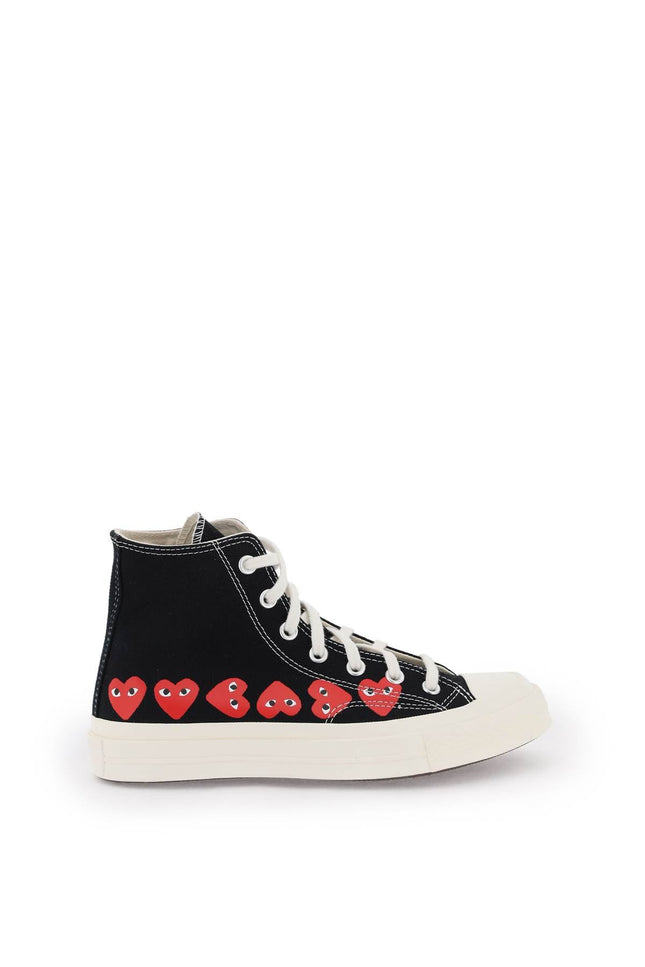 Multi Heart Converse X Comme Des Garçons Play Hi-Top Sneakers - Black