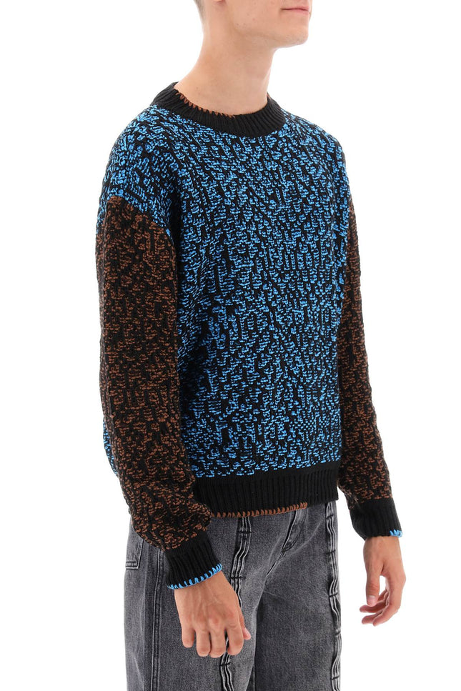 multicolored net cotton blend sweater