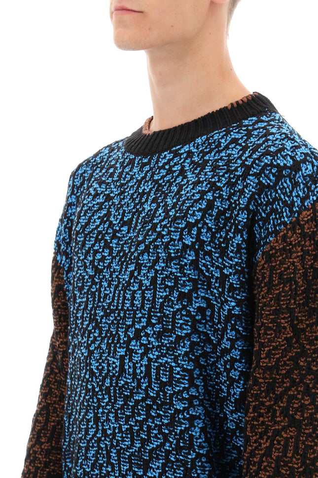 multicolored net cotton blend sweater