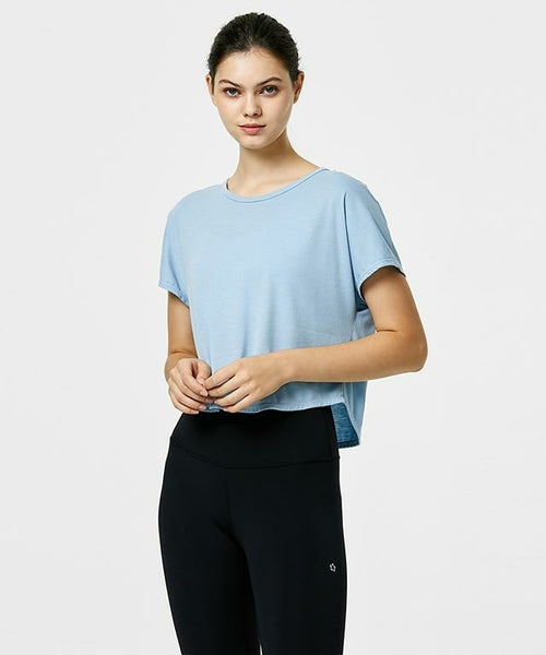 Charming Crop Sleeve-Green Apple-6-Sky Blue-Urbanheer