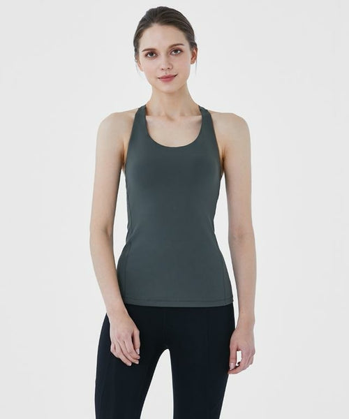 Refresh Racer Tank-Green Apple-4-KHAKI BLACK-Urbanheer