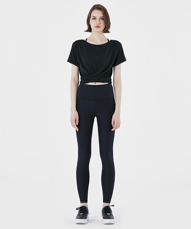 Twisty Short Sleeve-Green Apple-2-Lily White-Urbanheer