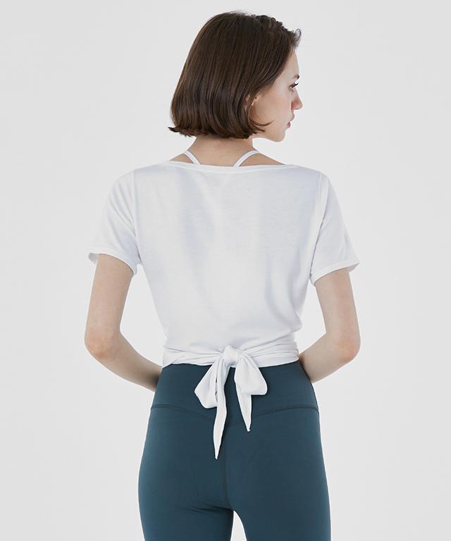 Twisty Short Sleeve-Green Apple-2-Lily White-Urbanheer