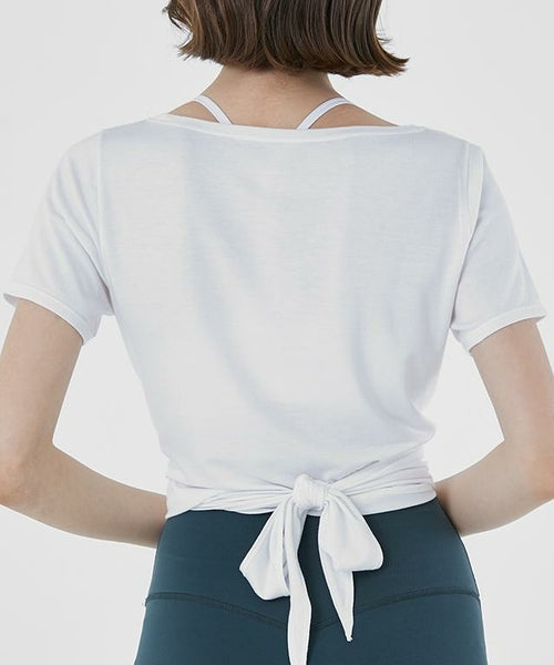 Twisty Short Sleeve-Green Apple-2-Lily White-Urbanheer