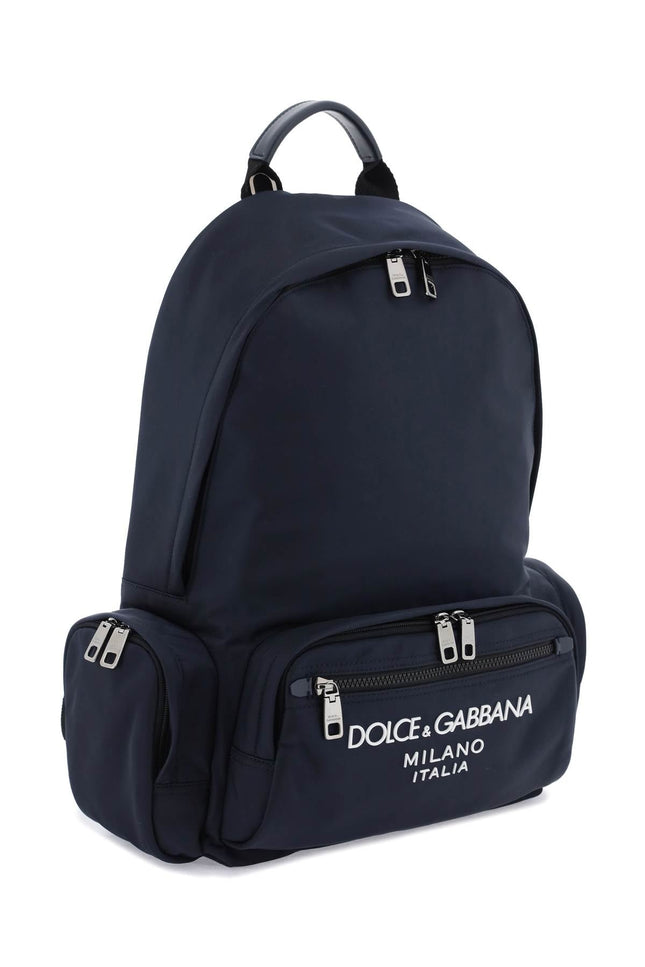 nylon backpack with logo