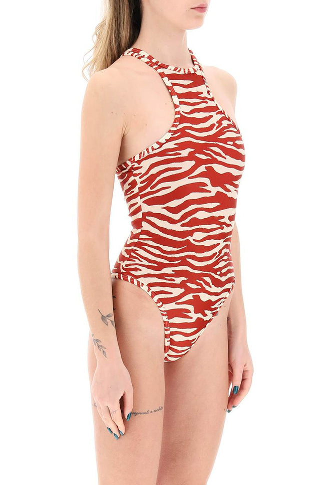 one-piece animal print swimsuit