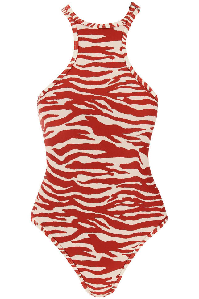 one-piece animal print swimsuit