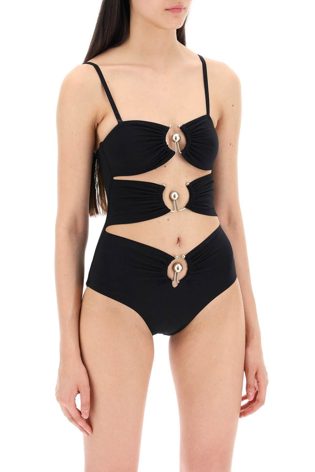 One-Piece Swimsuit With - Black