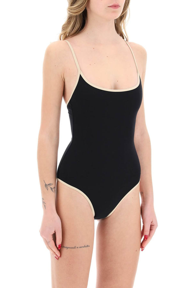 One-Piece Swimsuit With Contrasting Trim Details