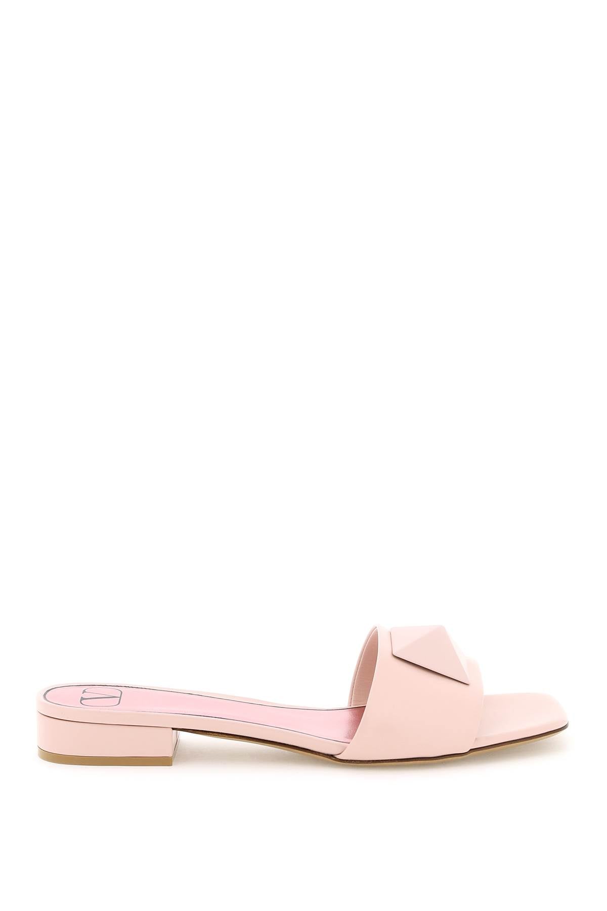 One Stud Leather Mules-women > shoes > mules-Valentino GARAVANI-34-Pink-Urbanheer