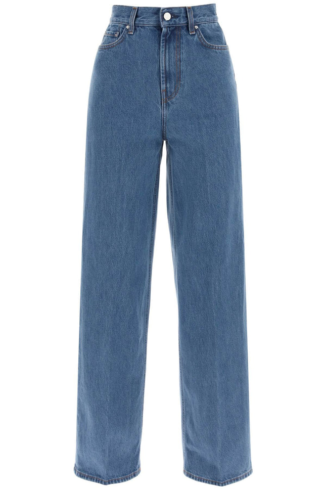 organic cotton wide leg jeans.