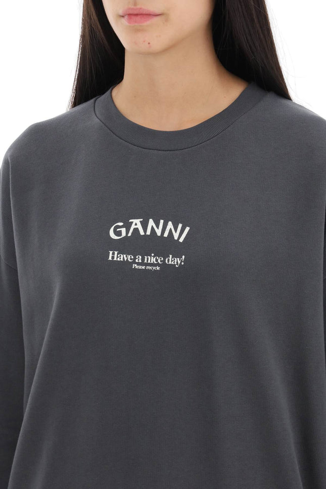 oversized sweatshirt with logo print
