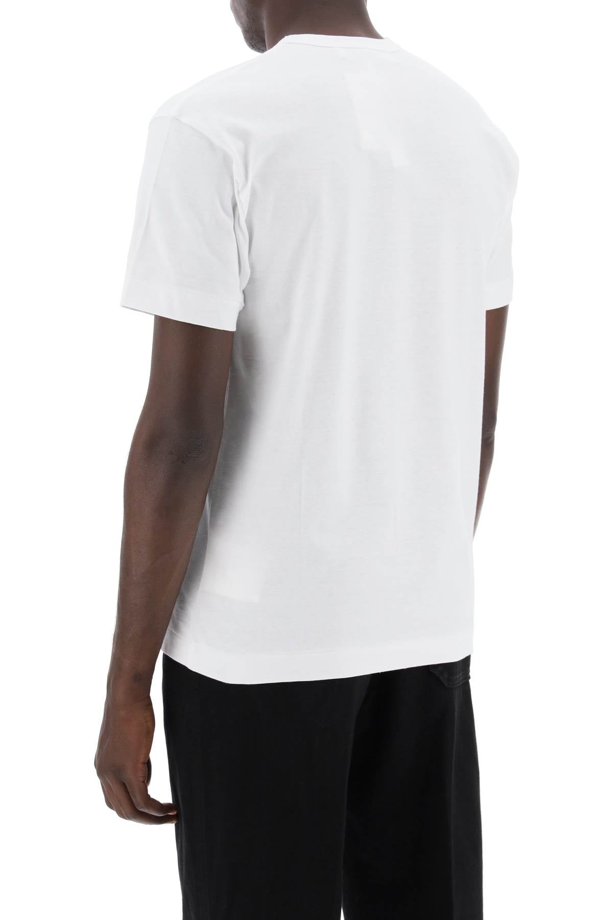 "Polka Dot Heart Print T-Shirt-men > clothing > t-shirts and sweatshirts > t-shirts-Comme Des Garcons Play-l-Bianco-Urbanheer