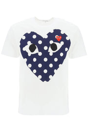 "Polka Dot Heart Print T-Shirt-men > clothing > t-shirts and sweatshirts > t-shirts-Comme Des Garcons Play-l-Bianco-Urbanheer