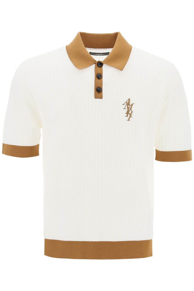 polo shirt with contrasting edges and embroidered logo