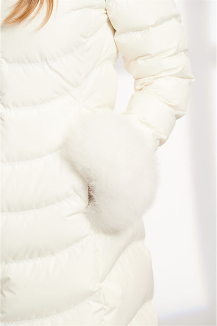 Carlota Puffer Long Women'S Jacket- White