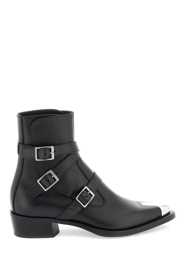 'punk' boots with three buckles