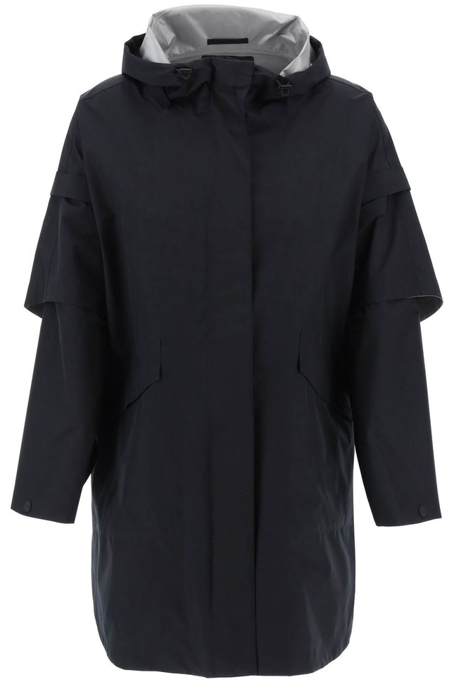 "Removable Sleeve Cape Coat