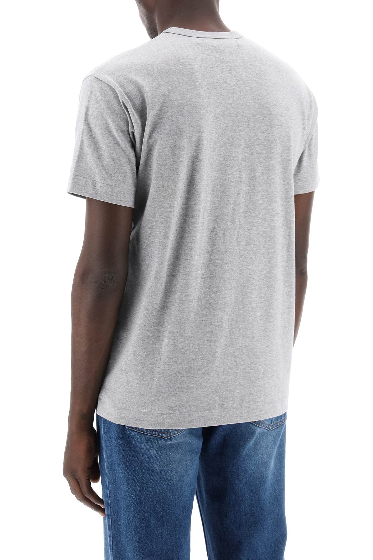 "Round-Neck T-Shirt With Heart-men > clothing > t-shirts and sweatshirts > t-shirts-Comme Des Garcons Play-l-Grigio-Urbanheer