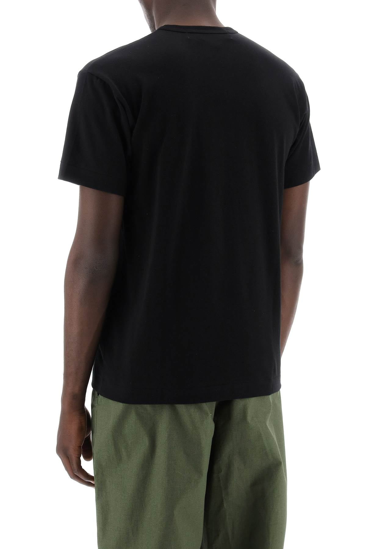 "Round-Neck T-Shirt With Heart-men > clothing > t-shirts and sweatshirts > t-shirts-Comme Des Garcons Play-l-Grigio-Urbanheer