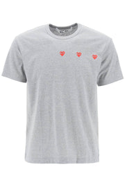 "Round-Neck T-Shirt With Heart-men > clothing > t-shirts and sweatshirts > t-shirts-Comme Des Garcons Play-l-Grigio-Urbanheer