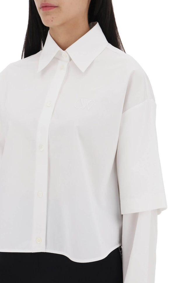 "Shirt With Embroidered Logo Detail - White
