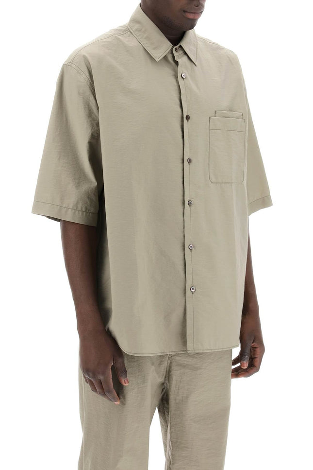 Short-Sleeved Cotton Fluid Shirt