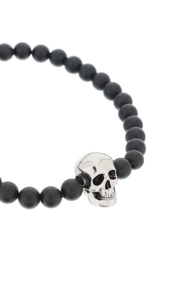 skull bracelet with pearls