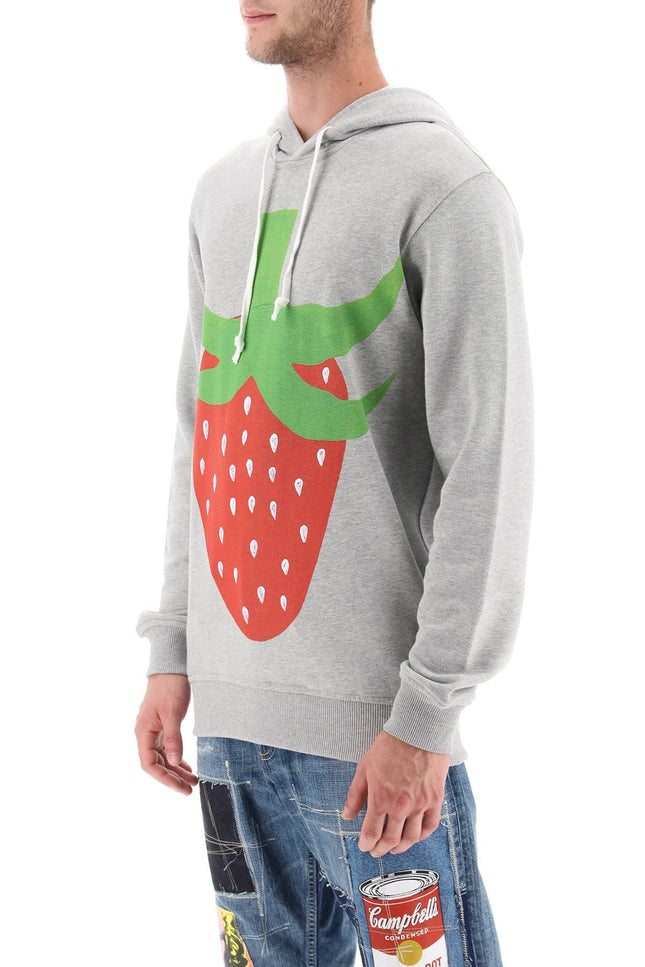 strawberry printed hoodie