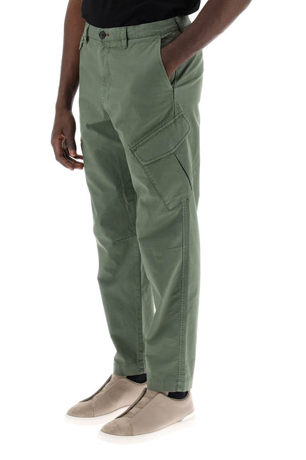 Stretch Cotton Cargo Pants For Men/W - Green