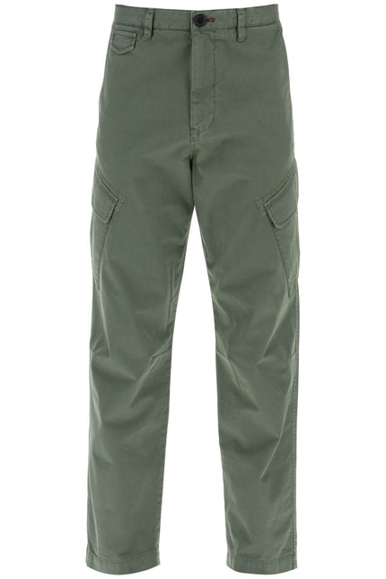 Stretch Cotton Cargo Pants For Men/W - Green