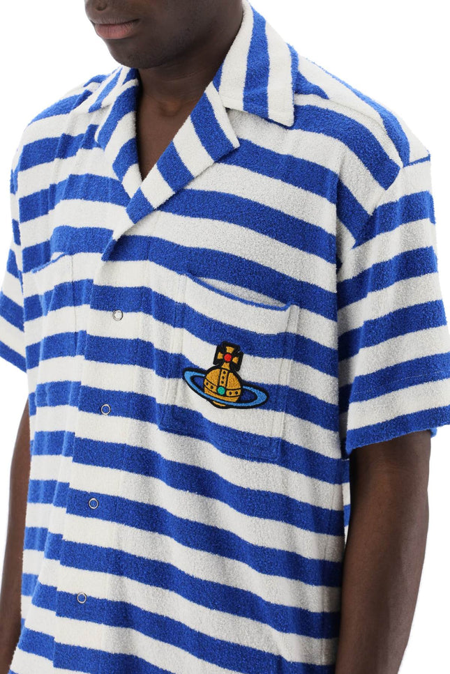 Striped Knit Camp Shirt