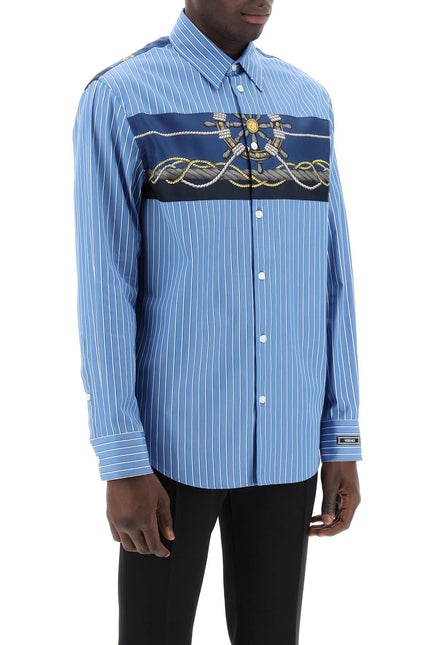 Striped Shirt With Versace Insert