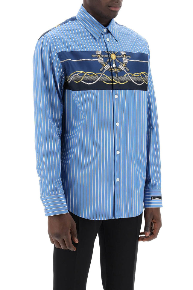 striped shirt with versace insert