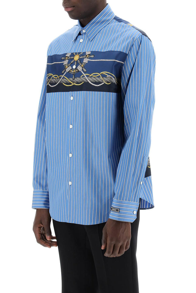 striped shirt with versace insert