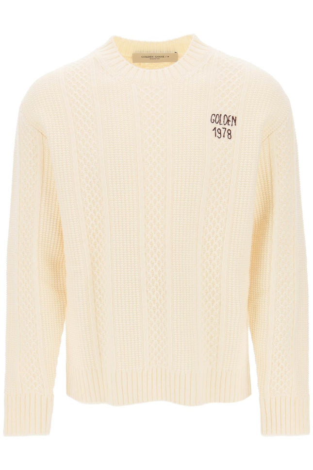 sweater with hand-embroidered logo