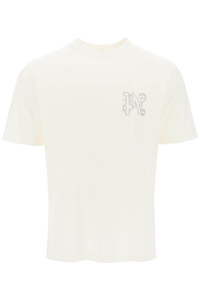 t-shirt with studded monogram