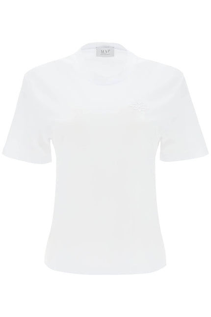 T-Shirt With Tonal Logo Embroidery