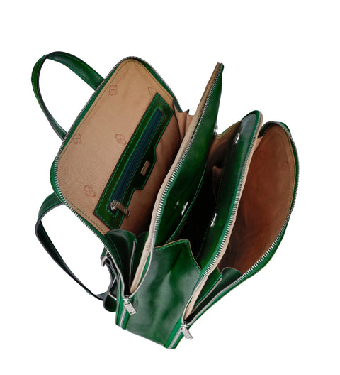 Women's Convertible Leather Backpack Shoulder Bag - Clarissa