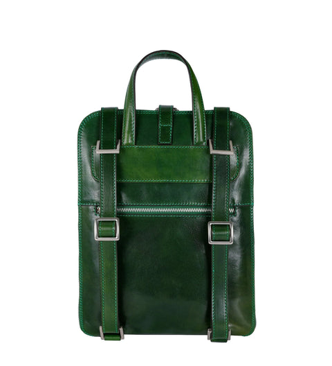 Women's Convertible Leather Backpack Shoulder Bag - Clarissa