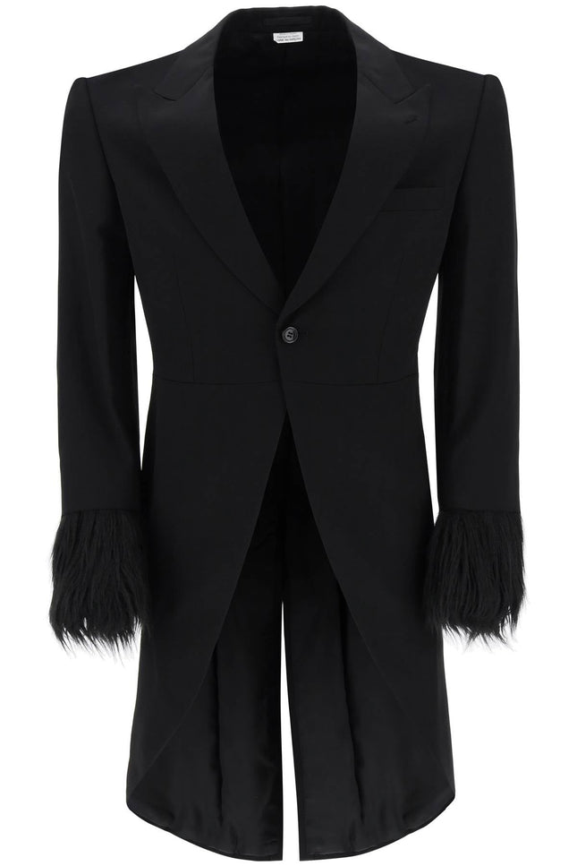 tailcoat with eco-fur inserts