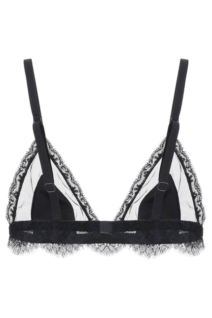 Triangle Satin And Lace Bra
