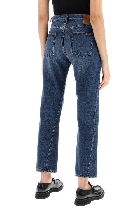 Twisted Seam Straight Jeans-women > clothing > jeans-Toteme-24-Blue-Urbanheer