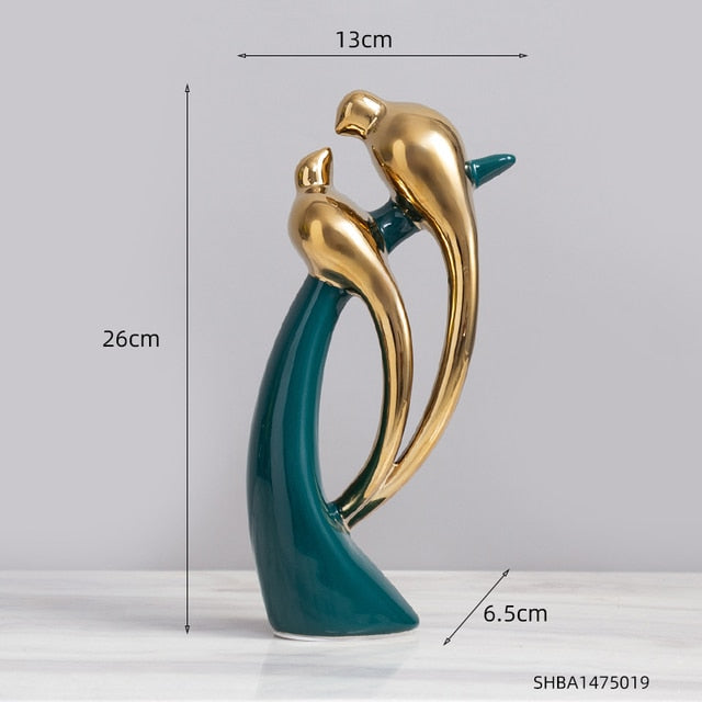 Abstract Sculpture Ceramic Statue Home Décor Figurines-Figurines & Miniatures-Ai BlakHom-L-Urbanheer