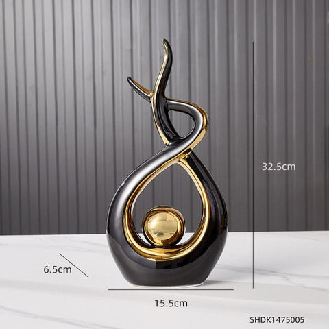 Abstract Sculpture Ceramic Statue Home Décor Figurines-Figurines & Miniatures-Ai BlakHom-C-Urbanheer