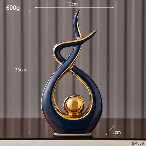 Abstract Sculpture Ceramic Statue Home Décor Figurines-Figurines & Miniatures-Ai BlakHom-M-Urbanheer