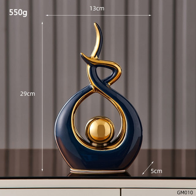 Abstract Sculpture Ceramic Statue Home Décor Figurines-Figurines & Miniatures-Ai BlakHom-N-Urbanheer