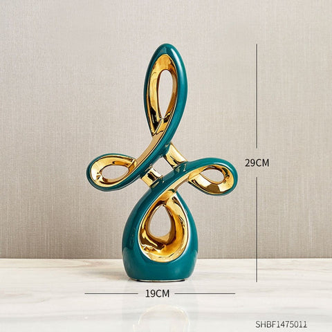 Abstract Sculpture Ceramic Statue Home Décor Figurines-Figurines & Miniatures-Ai BlakHom-G-Urbanheer